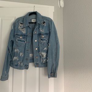 Forever 21 Distressed Jean Jacket
